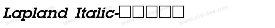 Lapland Italic字体转换